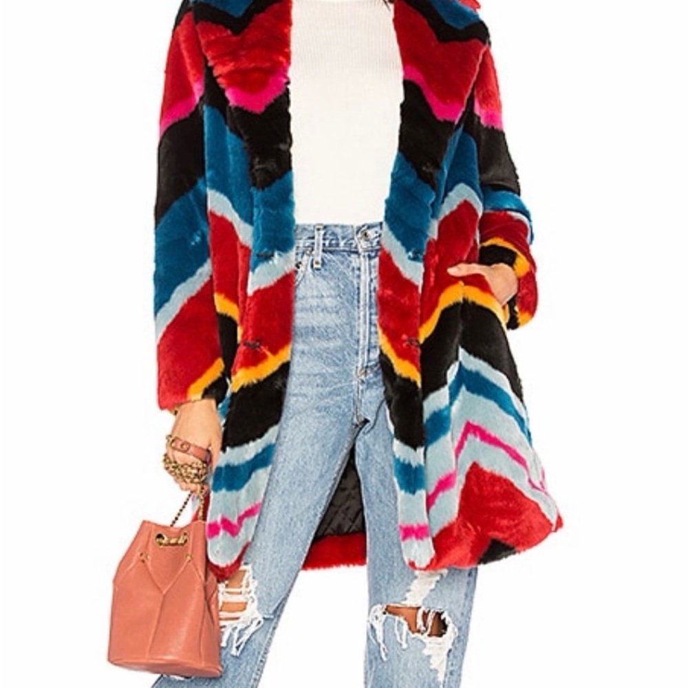 Alice + Olivia Roth Faux Fur Coat